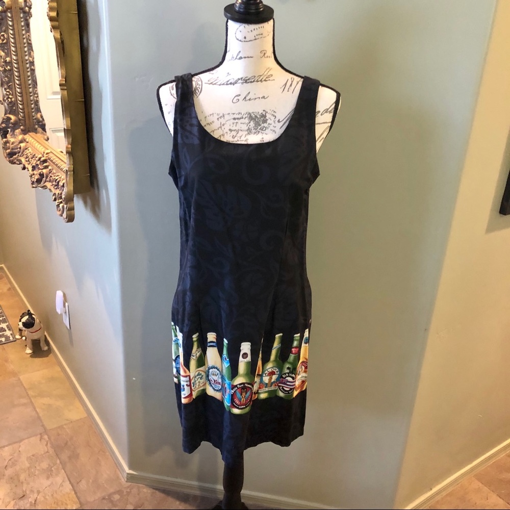 Vintage Hawaiian beer dress. Size large